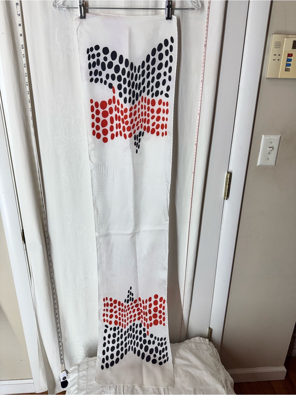Vintage Scarf with Abstract Star Motif